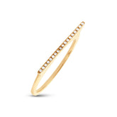 0.05ct 14k Yellow Gold Diamond Bar Lady's Ring Size 5